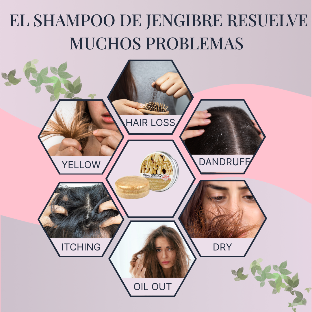 Glow & Grow Bar — Shampoo sólido de jengibre orgánico